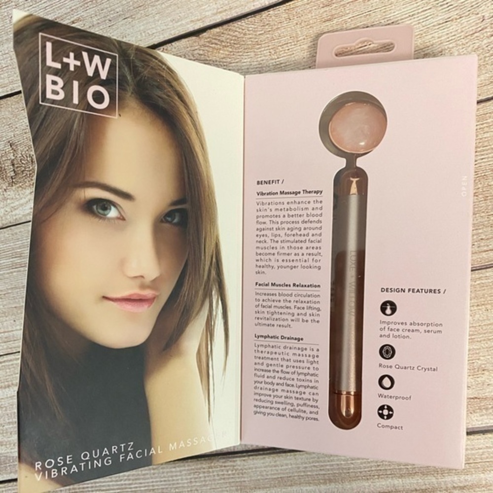 Phoenix Rose Quartz Stone Vibrating Facial Massager